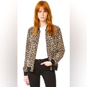 NWOT Animal Print Bomber Jacket